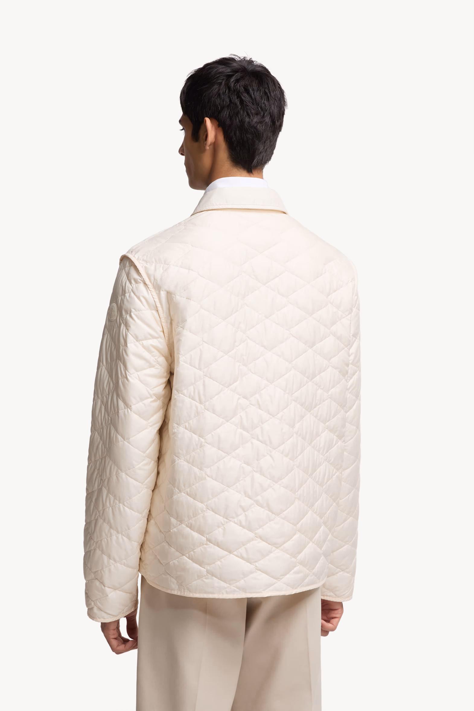 Kastos Diamond-Quilted Down Shirt Jacket Men White Ivory Moncler 5